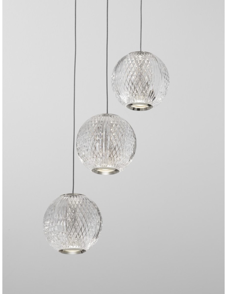 Luces Exclusivas CANA Wisząca Nowoczesna srebrny i odcienie srebra 1xLED max 16W 3200K LE43472