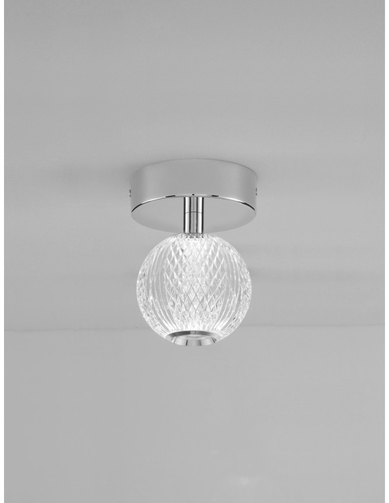 Lampy sufitowe - Luces Exclusivas PONCE Sufitowa Nowoczesna srebrny i odcienie srebra 1xLED max 6W 3200K LE43474 - product kolory-swiatla.pl 2