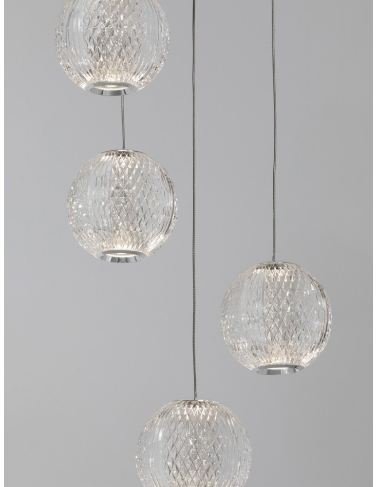 Lampy wiszące - Luces Exclusivas CANA Wisząca Nowoczesna srebrny i odcienie srebra 1xLED max 26W 3200K LE43475 - produkt kolory-swiatla.pl 2