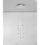 Lampy wiszące - Luces Exclusivas CANA Wisząca Nowoczesna srebrny i odcienie srebra 1xLED max 26W 3200K LE43475 - produkt 3