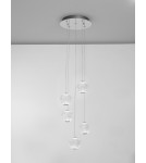 Lampy wiszące - Luces Exclusivas CANA Wisząca Nowoczesna srebrny i odcienie srebra 1xLED max 26W 3200K LE43475 - produkt 4