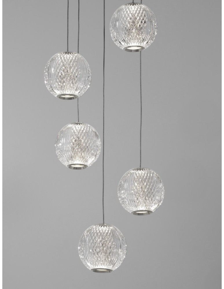 Lampy wiszące - Luces Exclusivas CANA Wisząca Nowoczesna srebrny i odcienie srebra 1xLED max 26W 3200K LE43475 - produkt kolory-swiatla.pl 5