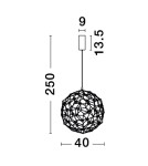 Lampy wiszące - Luces Exclusivas ALTA Wisząca Nowoczesna czarny 1xLED max 21W 3000K LE43476 - product 2