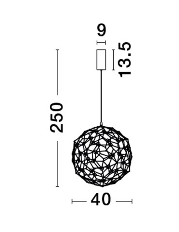 Luces Exclusivas ALTA Wisząca Nowoczesna czarny 1xLED max 21W 3000K LE43476 - produkt 2
