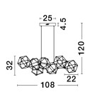 Lampy wiszące - Luces Exclusivas ASIS Wisząca Nowoczesna złoty i odcienie złota 1xLED max 34W 3000K LE43477 - product 2