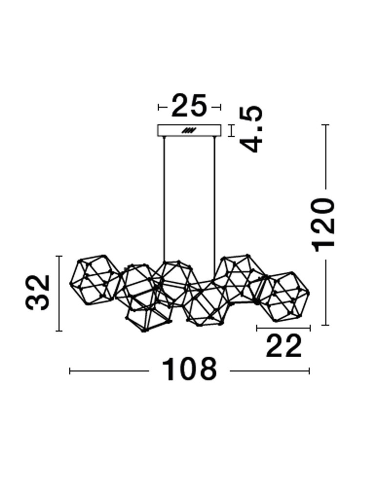 Lampy wiszące - Luces Exclusivas ASIS Wisząca Nowoczesna złoty i odcienie złota 1xLED max 34W 3000K LE43477 - product kolory-swiatla.pl 2