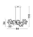Lampy wiszące - Luces Exclusivas ASIS Wisząca Nowoczesna czarny 1xLED max 25W 3000K LE43478 - produkt 2