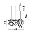 Lampy wiszące - Luces Exclusivas ASIS Wisząca Nowoczesna czarny 1xLED max 25W 3000K LE43479 - produkt 2