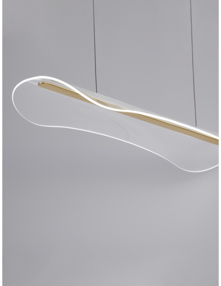 Luces Exclusivas COLIMA Wisząca Nowoczesna złoty i odcienie złota 1xLED max 34W 3000K LE43482