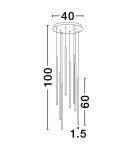 Lampy wiszące - Luces Exclusivas BUGA Wisząca Nowoczesna czarny 1xLED max 40W 3000K LE43486 - product 4