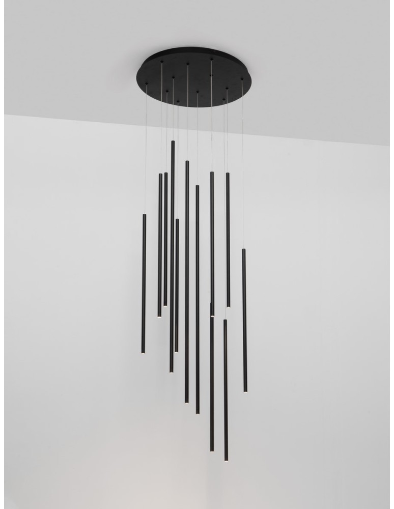 Luces Exclusivas BUGA Wisząca Nowoczesna czarny 1xLED max 60W 3000K LE43487