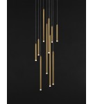 Lampy wiszące - Luces Exclusivas TORREON Wisząca Nowoczesna złoty i odcienie złota 1xLED max 26W 3000K LE43489 - product 2