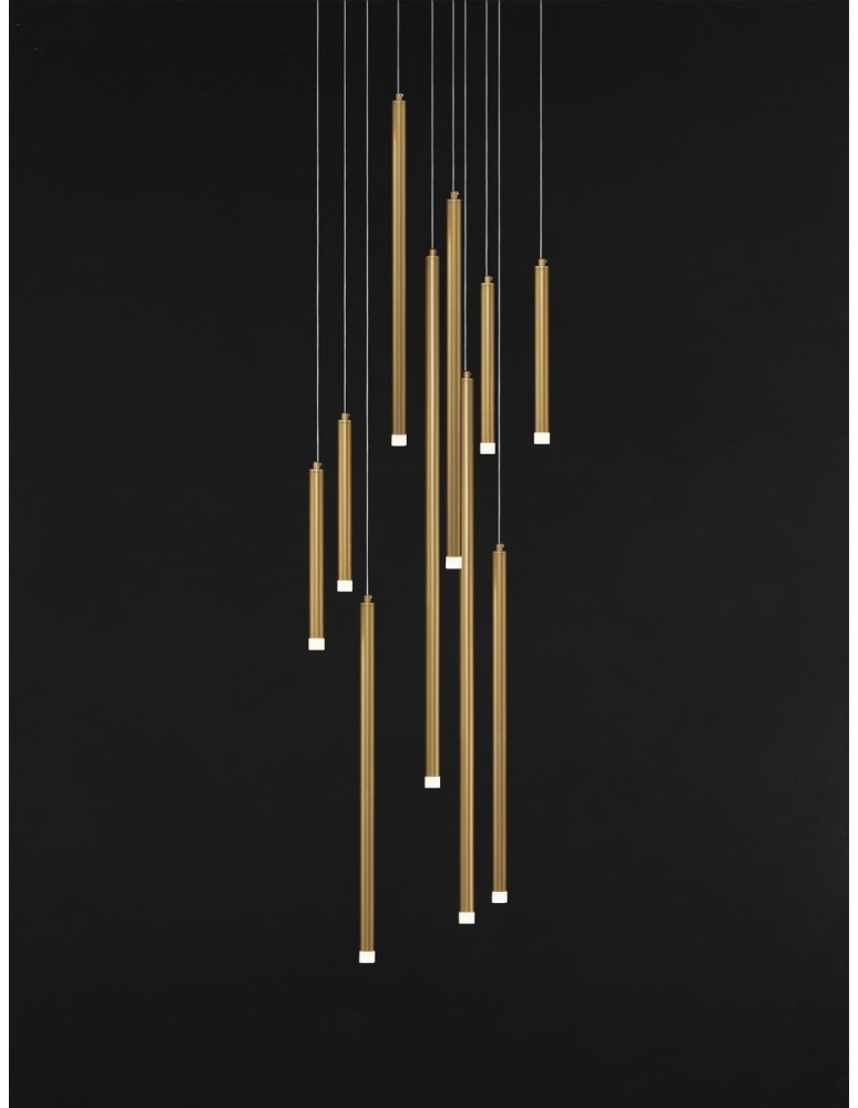 Lampy wiszące - Luces Exclusivas TORREON Wisząca Nowoczesna złoty i odcienie złota 1xLED max 26W 3000K LE43489 - product kolory-swiatla.pl 2