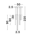 Lampy wiszące - Luces Exclusivas TORREON Wisząca Nowoczesna złoty i odcienie złota 1xLED max 26W 3000K LE43489 - product 3