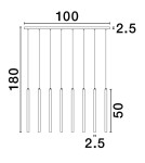 Lampy wiszące - Luces Exclusivas TORREON Wisząca Nowoczesna złoty i odcienie złota 1xLED max 21W 3000K LE43490 - product 3