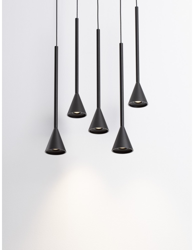 Luces Exclusivas SITGES Wisząca Nowoczesna czarny 1xLED max 27W 3000K LE43498