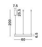 Lampy wiszące - Luces Exclusivas JACA Wisząca Nowoczesna czarny 1xLED max 40W 2700-6000K LE43500 - product 3