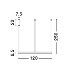 Lampy wiszące - Luces Exclusivas JACA Wisząca Nowoczesna złoty i odcienie złota 1xLED max 72W 3000K LE43508 - product 2
