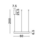 Lampy wiszące - Luces Exclusivas JACA Wisząca Nowoczesna biały 1xLED max 40W 2700-6000K LE43512 - product 3