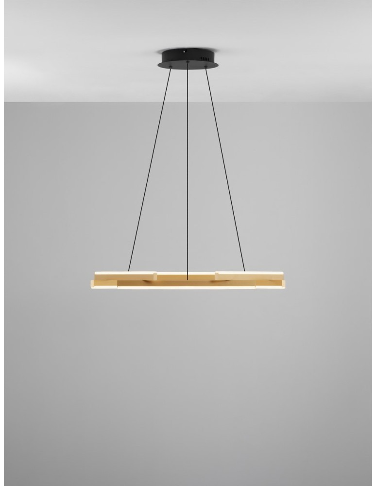 Lampy wiszące - Luces Exclusivas BALTA Wisząca Nowoczesna złoty i odcienie złota 1xLED max 38W 3000K LE43529 - produkt kolory-swiatla.pl 2