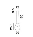 Lampy wiszące - Luces Exclusivas BARRE Wisząca Nowoczesna czarny 1xLED max 11W 3000K LE43549 - product 3