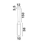 Lampy wiszące - Luces Exclusivas BARRE Wisząca Nowoczesna czarny 1xLED max 11W 3000K LE43550 - product 3