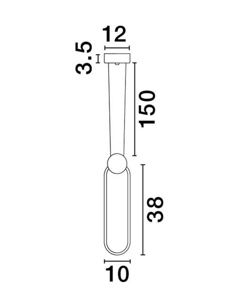 Luces Exclusivas BARRE Wisząca Nowoczesna czarny 1xLED max 11W 3000K LE43550