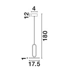 Lampy wiszące - Luces Exclusivas ACACHI Wisząca Nowoczesna czarny 1xLED max 12W 3000K LE43551 - produkt 2