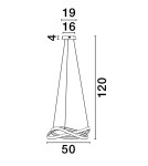 Lampy wiszące - Luces Exclusivas ACAPA Wisząca Nowoczesna srebrny i odcienie srebra 1xLED max 40W 2700-3500-5000K LE43554 - produkt 3