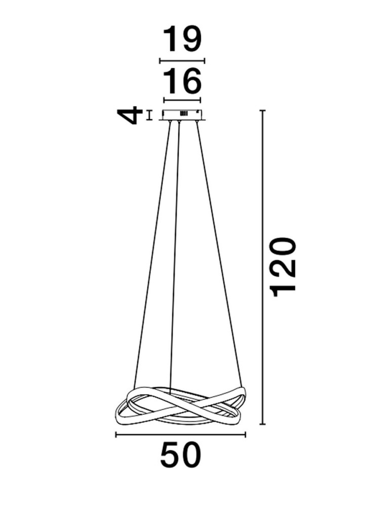 Lampy wiszące - Luces Exclusivas ACAPA Wisząca Nowoczesna srebrny i odcienie srebra 1xLED max 40W 2700-3500-5000K LE43554 - produkt kolory-swiatla.pl 3