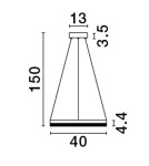 Lampy wiszące - Luces Exclusivas ACACIO Wisząca Nowoczesna złoty i odcienie złota 1xLED max 23W 3000K LE43555 - product 2
