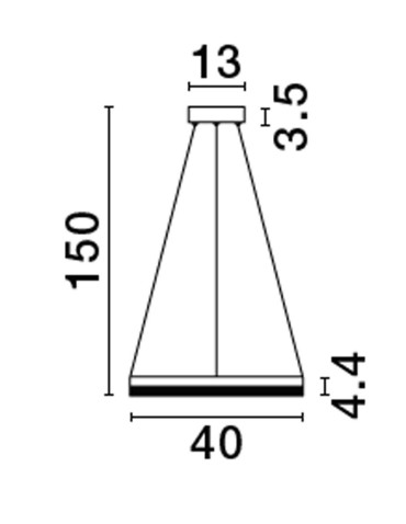 Luces Exclusivas ACACIO Wisząca Nowoczesna złoty i odcienie złota 1xLED max 23W 3000K LE43555 - produkt 2