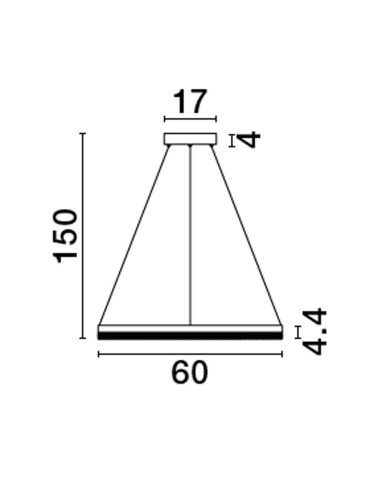 Luces Exclusivas ACACIO Wisząca Nowoczesna złoty i odcienie złota 1xLED max 32W 3000K LE43556 - produkt 2