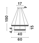 Lampy wiszące - Luces Exclusivas ACACIO Wisząca Nowoczesna złoty i odcienie złota 1xLED max 52W 3000K LE43557 - produkt 2