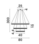 Lampy wiszące - Luces Exclusivas ACACIO Wisząca Nowoczesna złoty i odcienie złota 1xLED max 97W 3000K LE43558 - produkt 4