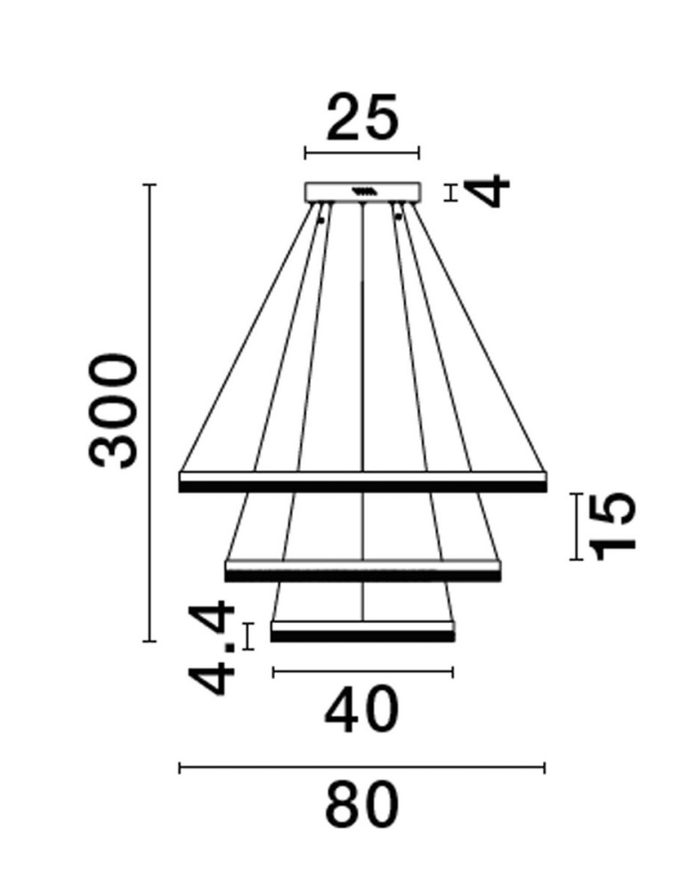 Luces Exclusivas ACACIO Wisząca Nowoczesna złoty i odcienie złota 1xLED max 97W 3000K LE43558
