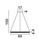 Lampy wiszące - Luces Exclusivas ACACIO Wisząca Nowoczesna czarny 1xLED max 32W 3000K LE43560 - produkt 2