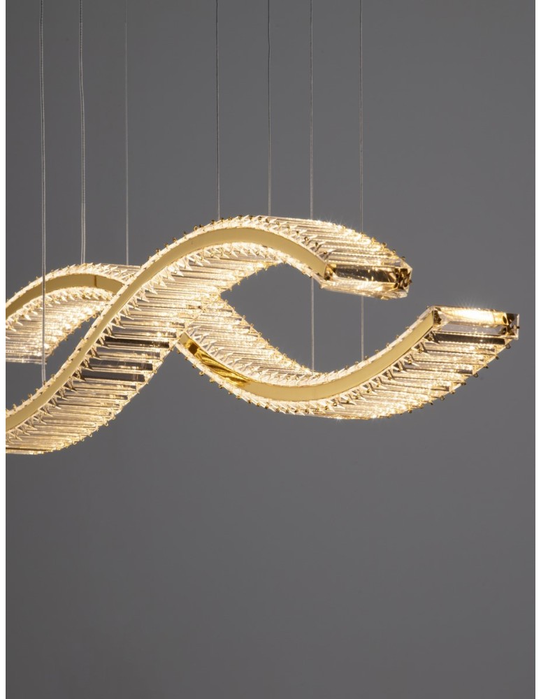 Lampy wiszące - Luces Exclusivas BAUTA Wisząca Nowoczesna złoty i odcienie złota 1xLED max 95W 3500K LE43563 - product kolory-swiatla.pl 2