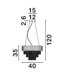 Lampy wiszące - Luces Exclusivas ACATEN Wisząca Nowoczesna złoty i odcienie złota 5xE14 max 5W LE43564 - product 2