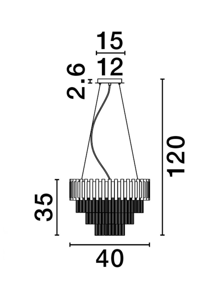 Lampy wiszące - Luces Exclusivas ACATEN Wisząca Nowoczesna złoty i odcienie złota 5xE14 max 5W LE43564 - product kolory-swiatla.pl 2