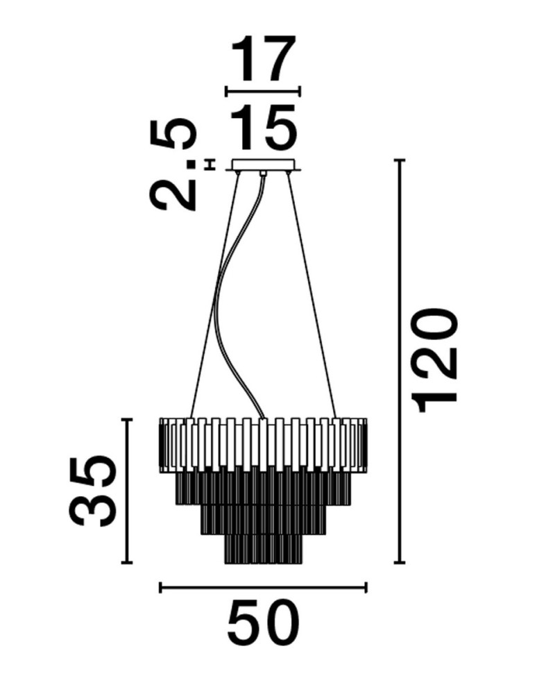 Lampy wiszące - Luces Exclusivas ACATEN Wisząca Nowoczesna złoty i odcienie złota 6xE14 max 5W LE43566 - product kolory-swiatla.pl 2