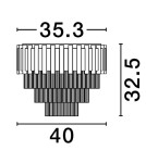 Lampy sufitowe - Luces Exclusivas ACATEN Sufitowa Nowoczesna złoty i odcienie złota 5xE14 max 5W LE43567 - product 2