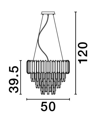 Luces Exclusivas ACATEN Wisząca Nowoczesna złoty i odcienie złota 6xE14 max 5W LE43570 - produkt 2