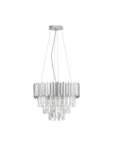 Luces Exclusivas ACATEN Wisząca Nowoczesna srebrny i odcienie srebra 6xE14 max 5W LE43574