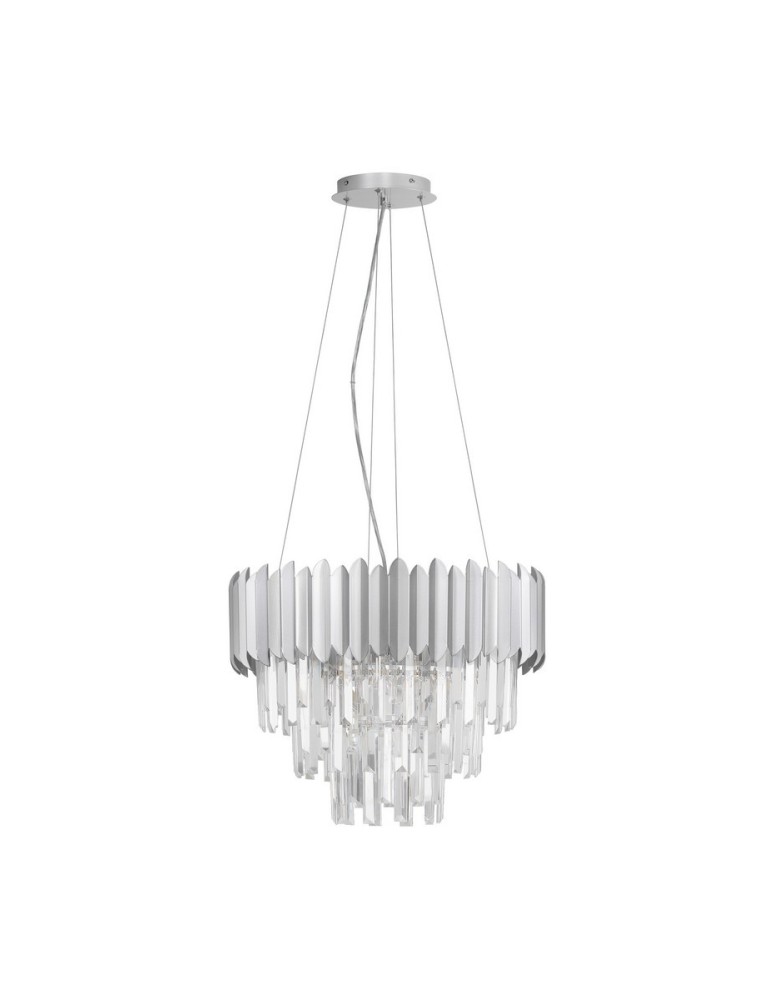 Lampy wiszące - Luces Exclusivas ACATEN Wisząca Nowoczesna srebrny i odcienie srebra 6xE14 max 5W LE43574 - produkt kolory-swiatla.pl 1