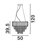 Lampy wiszące - Luces Exclusivas ACATEN Wisząca Nowoczesna srebrny i odcienie srebra 6xE14 max 5W LE43574 - produkt 2