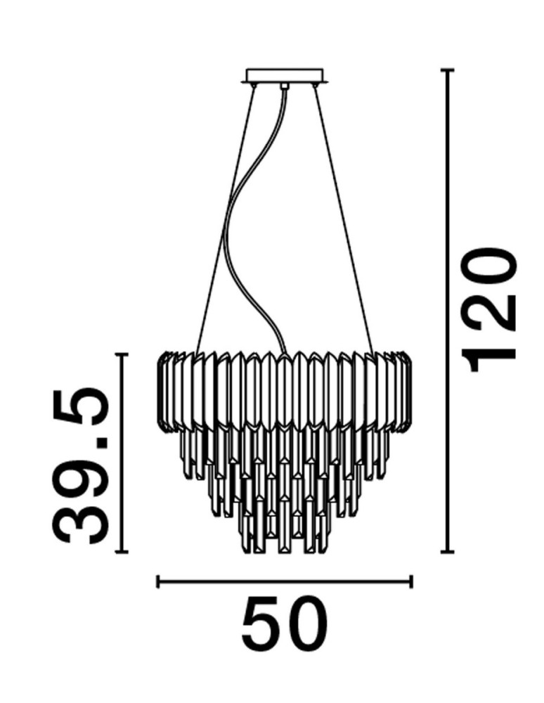 Lampy wiszące - Luces Exclusivas ACATEN Wisząca Nowoczesna srebrny i odcienie srebra 6xE14 max 5W LE43574 - produkt kolory-swiatla.pl 2