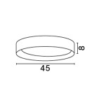 Lampy sufitowe - Luces Exclusivas ROSITA Sufitowa Nowoczesna biały 1xLED max 40W 3000K LE43584 - product 2