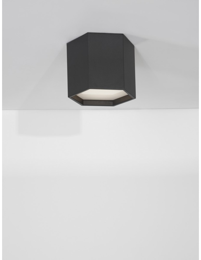 Luces Exclusivas ADRIAN Sufitowa Nowoczesna czarny 1xLED max 10W 3000K LE43600
