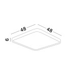 Lampy sufitowe - Luces Exclusivas AGOSTA Sufitowa Nowoczesna biały 1xLED max 30W 3000K LE43604 - product 2
